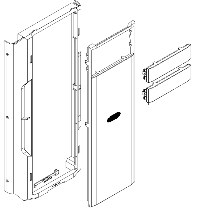 Front Panel + Door (Black version) - Cosmos C700P