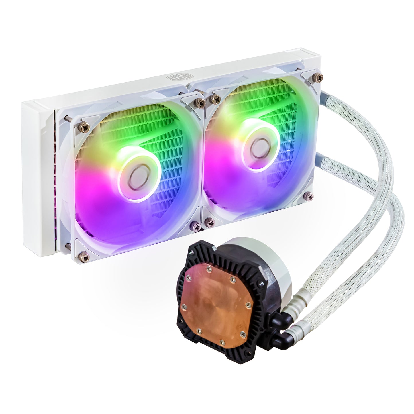 Cooler Master MasterLiquid 240L Core ARGB - 240mm Liquid AIO CPU Cooler - White