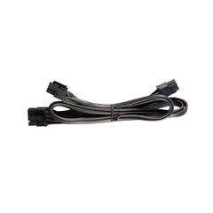 Black flat modular PCI-E 8-pin to dual 6+2 pin power supply cable for Cooler Master MWE Gold V2 series.