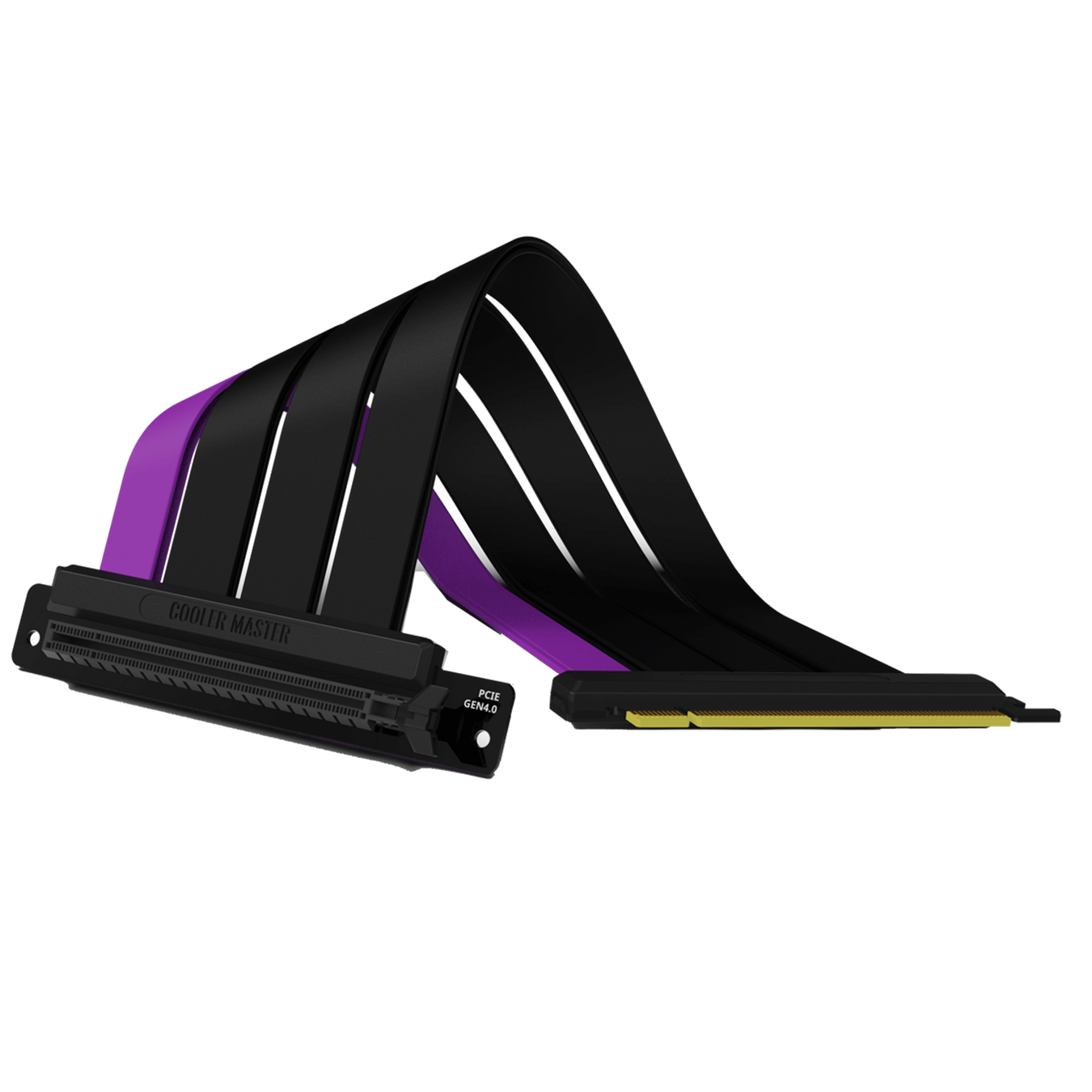 Cooler Master Riser Cable - PCIe 4.0 x16 - 200mm - Black/Purple ...