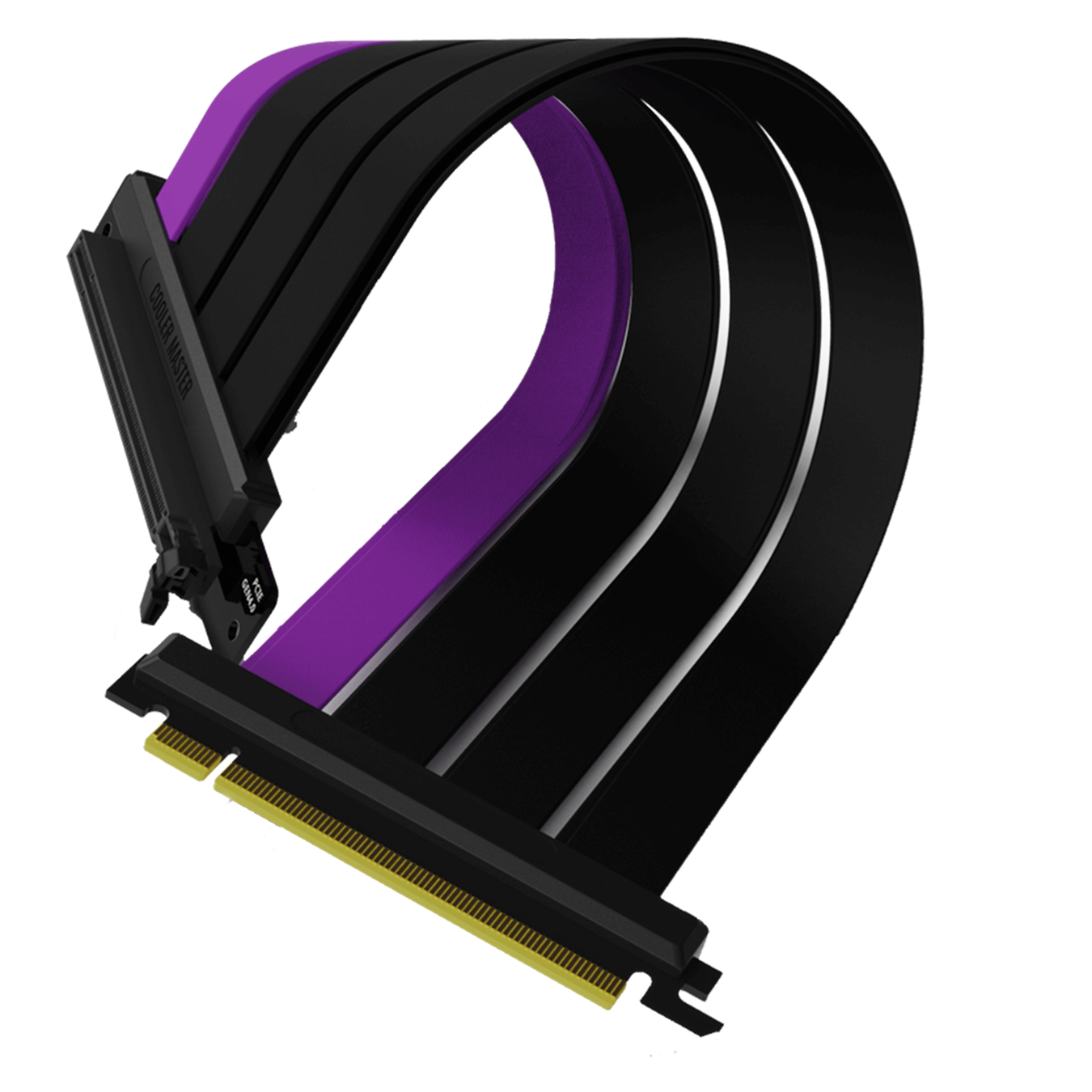 Cooler Master Riser Cable - PCIe 4.0 x16 - 200mm - Black/Purple