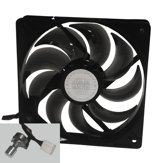 Ventilador V8 - (a granel) (120 mm) (PWM) (2000 RPM) (LED rojo)