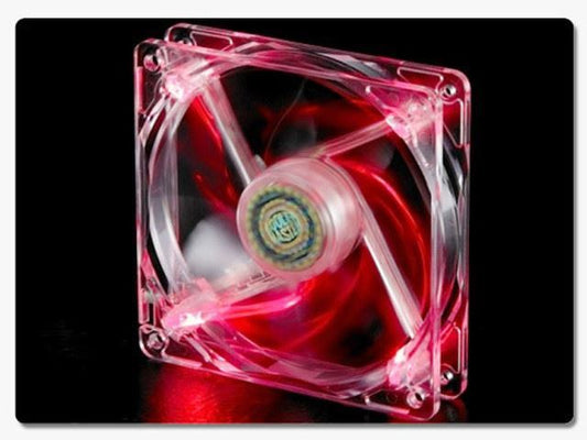 Ventilador - (A granel) (140 mm) (1000 RPM) (Led rojo) (Transparente)