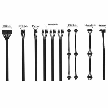 Extended PSU Cable Pack V SFX Gold / Platinum Series (ATX 3.0 & ATX 3.1 use only)
