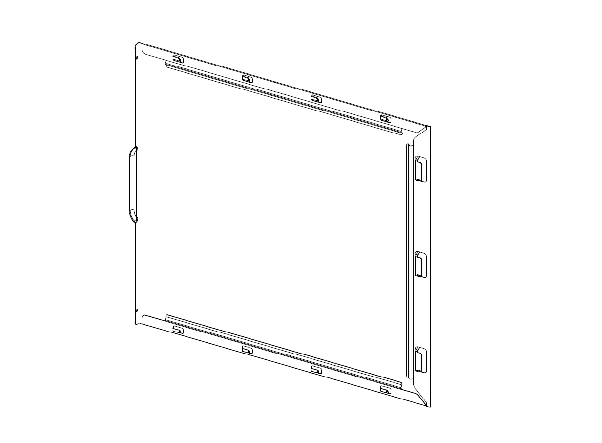Steel Side Panel (right) - MasterBox Lite 5 / K500L / MB500