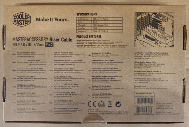 Riser Cable (PCI-E 3.0 x 16 - 400mm) -  Cosmos C700M