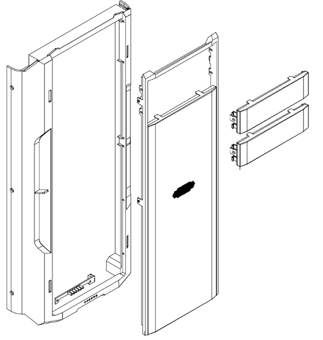 Panel Frontal + Puerta (Versión Negra) - Cosmos C700P