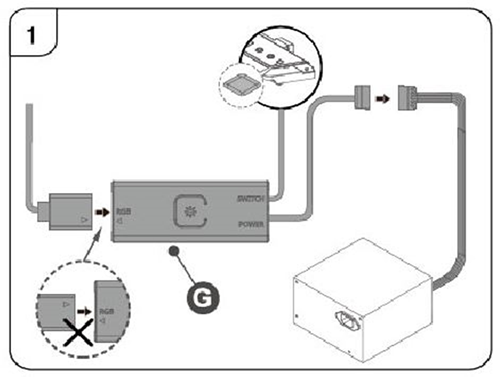 Controlador ARGB (interruptor de reinicio conectable)