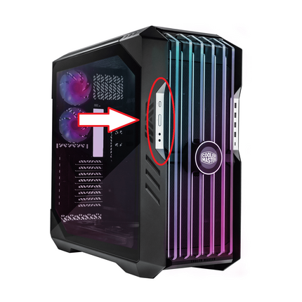 Pannello I/O (alimentazione, reset, microfono, audio) - HAF 700 EVO