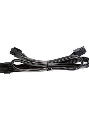 Black flat modular PCI-E 8-pin to dual 6+2 pin power supply cable for Cooler Master MWE Gold V2 series.