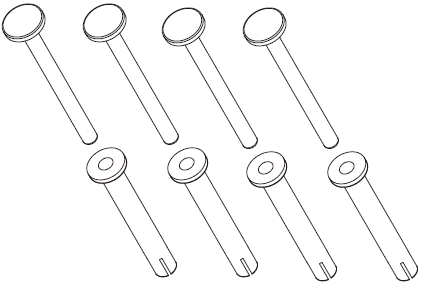 Remaches de abanico (se venden por 4)