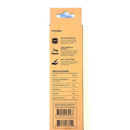 Cooler Master CryoFuze 7 Thermal Paste 4g — back packaging with specifications