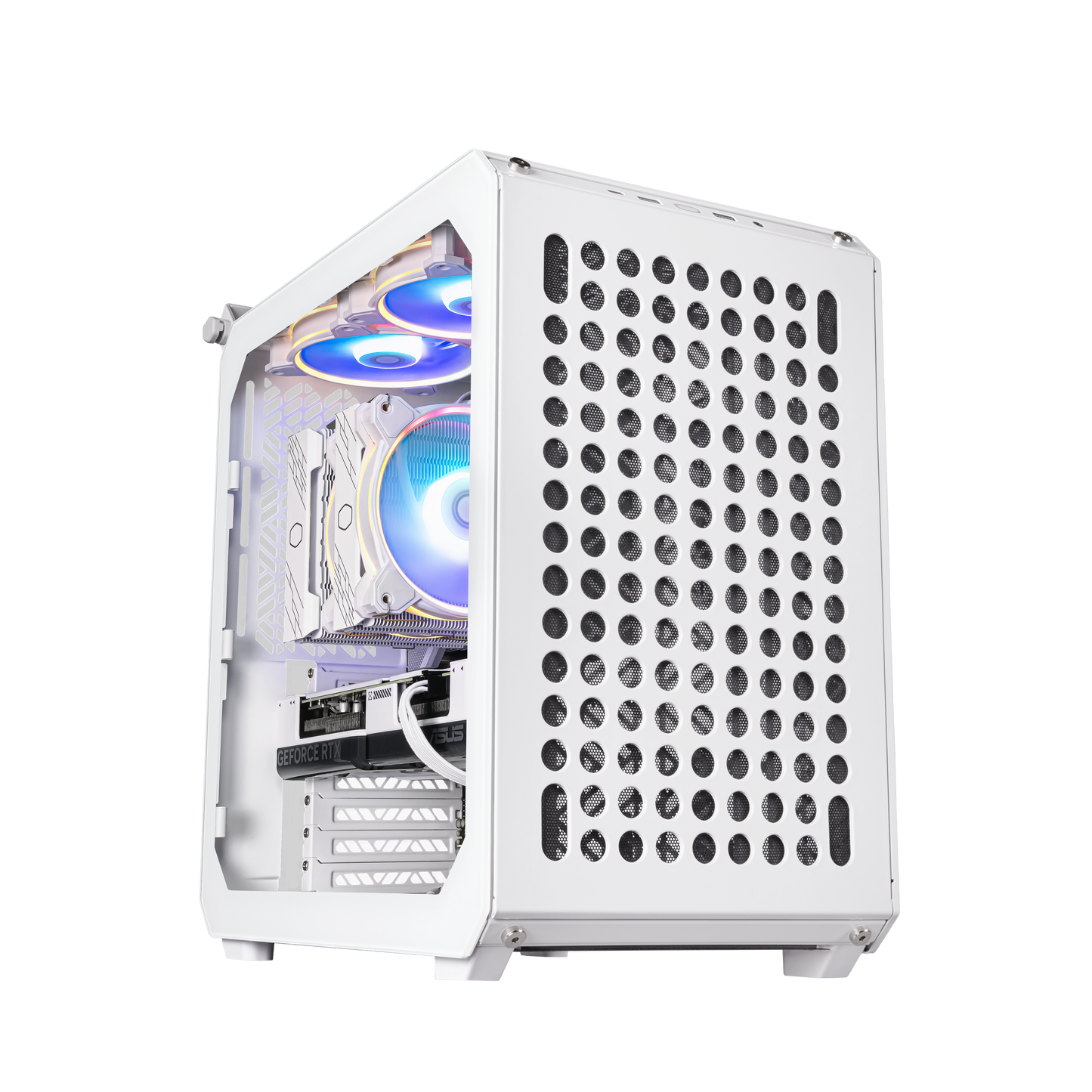 Cooler Master Qube 500 Flatpack - Custodia per PC Mid Tower - Bianco