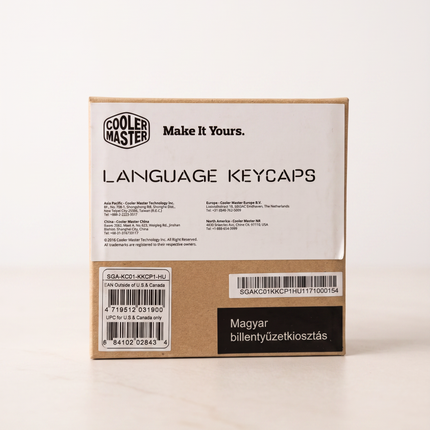Cooler Master Language Keycaps Hungarian layout packaging