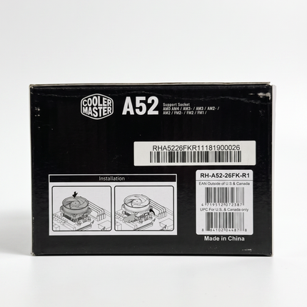Cooler Master A52 CPU Air Cooler - specifications panel