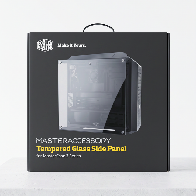 MasterAccessory Tempered Glass Side Panel for MasterCase 3 Series - front packaging
