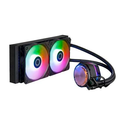 Cooler Master MasterLiquid 240 Atmos ARGB - Enfriador líquido de CPU AIO de 240 mm - Negro