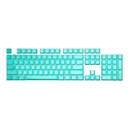 Juego de teclas retroiluminadas de doble disparo Cooler Master PBT - Verde menta - QWERTY estadounidense