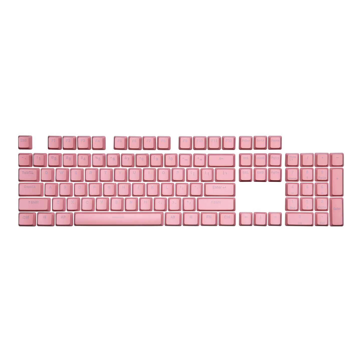 Juego de teclas retroiluminadas de doble disparo Cooler Master PBT - Sakura Pink - QWERTY estadounidense