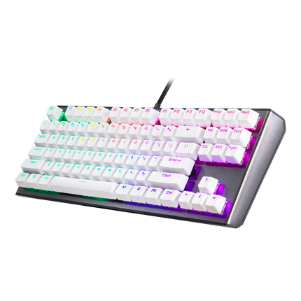 Juego de teclas retroiluminadas de doble disparo Cooler Master PBT - Blanco - QWERTY estadounidense
